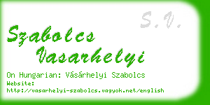 szabolcs vasarhelyi business card